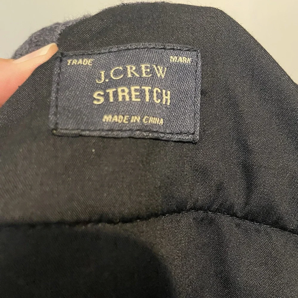 J.Crew Men's Charcoal Gray Elastic Drawstring Waist Wool Pants Size 34 X 30.5